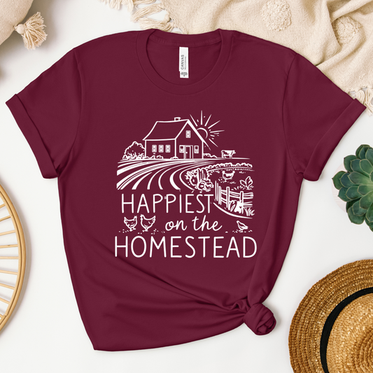 Happiest on the Homestead - Women's Crewneck Shirt